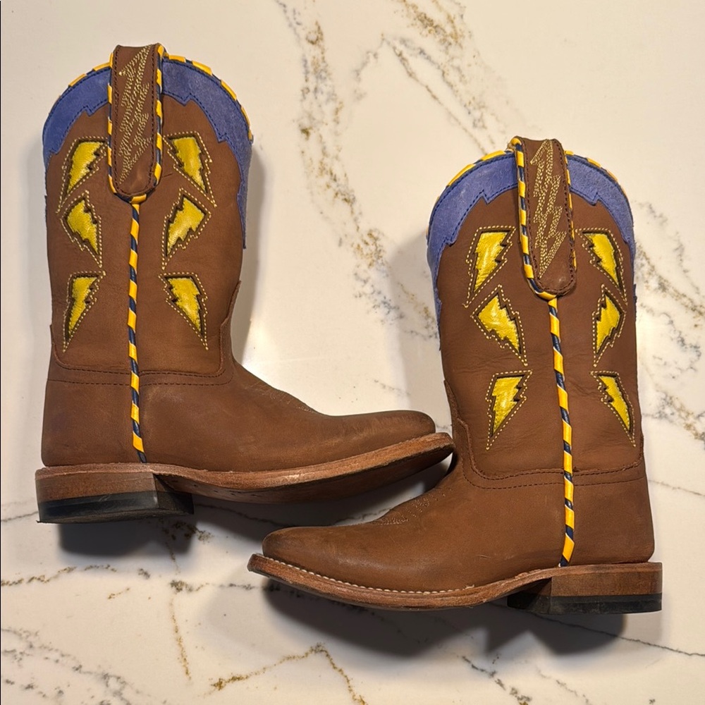 Miron Crosby Mini Crosby Kids Lightning Bolt Boots Size 10 Toddler
